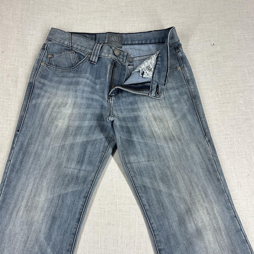 Rock & Republic Jeans Mens 32x30 Blue Denim Straight Leg Classic Fit Distressed‎